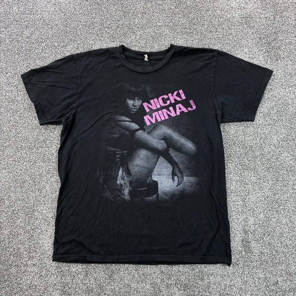 Vintage Y2K Nicki Minaj Shirt Mens M Black Pink Friday Tour Concert 2012 Rap - Picture 1 of 4